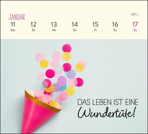 Produktbild: Mini-Wochenkalender 2027: Ein kleines L&auml;cheln f&uuml;r jeden Tag