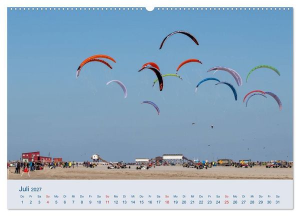 Produktbild: Nordseek&uuml;ste Am Strand von Sankt Peter-Ording (hochwertiger Premium Wandkalender 2027 DIN A2 quer), Kunstdruck in Hochglanz