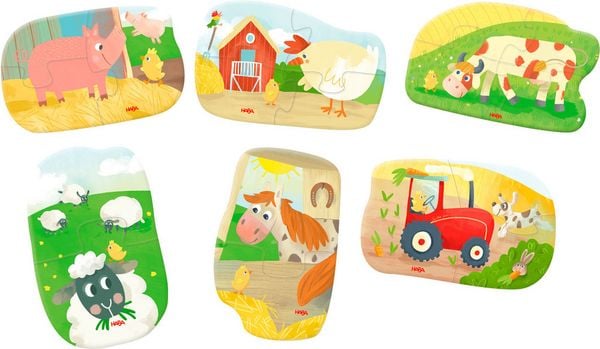 6 erste Puzzles Bauernhof