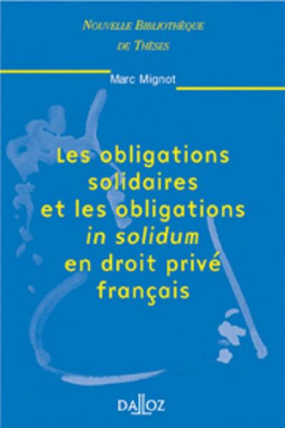 Produktbild: Les Obligations Solidaires et les Obligations In Solidum en Droit
