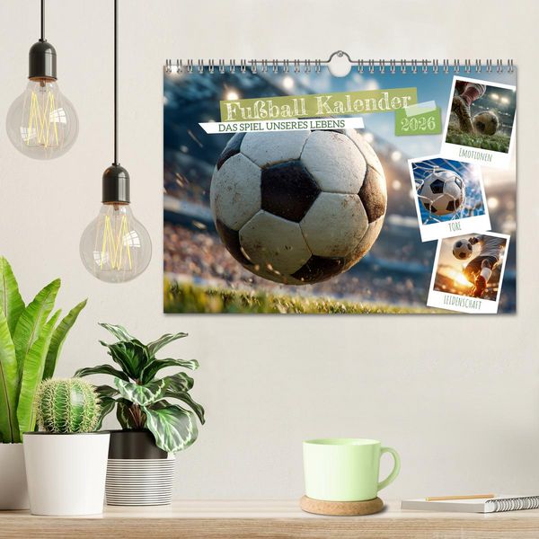Produktbild: Fu&szlig;ball Kalender - Das Spiel unseres Lebens (Wandkalender 2026 DIN A4 quer), CALVENDO Monatskalender