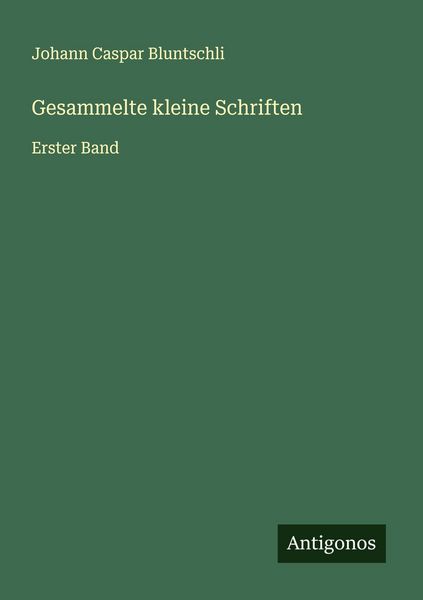 Produktbild: Gesammelte kleine Schriften