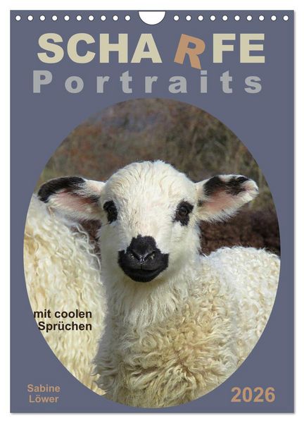 Produktbild: Scharfe Portraits (Wandkalender 2026 DIN A4 hoch), CALVENDO Monatskalender