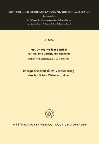 Produktbild: Energieersparnis durch Verbesserung des baulichen W&auml;rmeschutzes