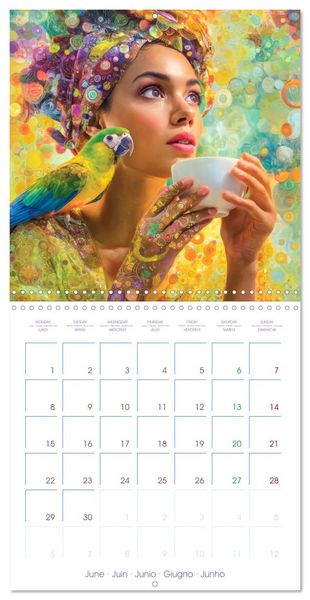 Produktbild: A cup of coffee - Is when happiness begins (Wall Calendar 2026 12 &times; 12 Inch) CALVENDO 12 Month Wall Calendar