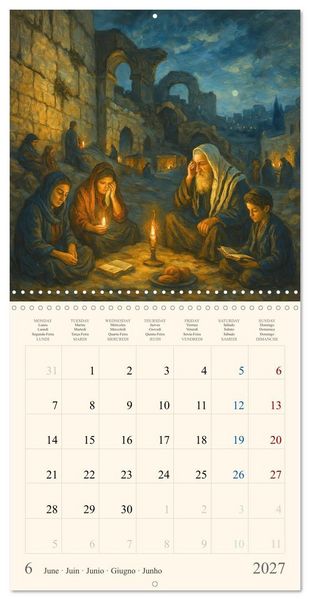 Produktbild: A Year of Jewish Life &ndash; Festivals and Traditions (Wall Calendar 2027 12 &times; 12 Inch) CALVENDO 12 Month Wall Calendar