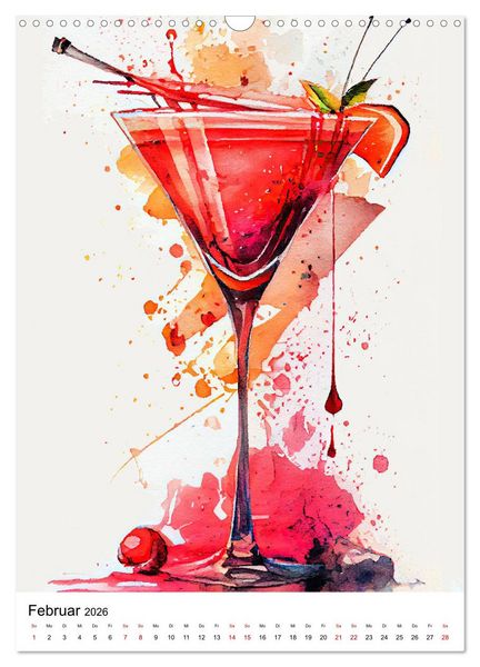 Produktbild: K&uuml;nstlerische Cocktails (Wandkalender 2026 DIN A3 hoch), CALVENDO Monatskalender
