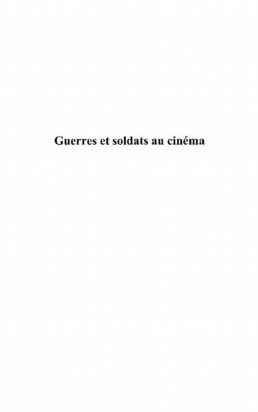 Produktbild: Guerres et soldats au cinema