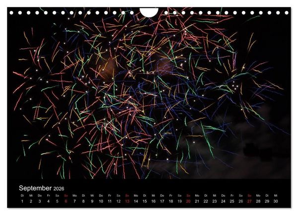 Produktbild: Feuerwerk (Wandkalender 2026 DIN A4 quer), CALVENDO Monatskalender
