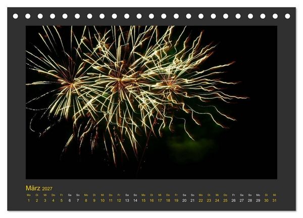Produktbild: Feuerwerk - Explosives am Himmel (Tischkalender 2027 DIN A5 quer), CALVENDO Monatskalender