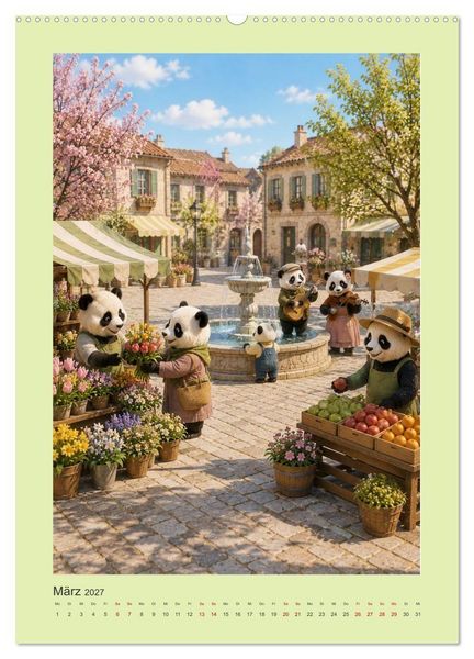 Produktbild: Die geheime Stadt der Pandas (Wandkalender 2027 DIN A2 hoch), CALVENDO Monatskalender