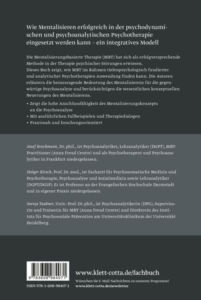 Produktbild: Mentalisieren in der psychodynamischen und psychoanalytischen Psychotherapie