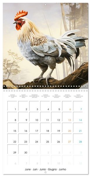 Produktbild: Coqs de nos campagnes (Calendrier mural carr&eacute; 2026 30x30 cm) Calendrier double avec une page pour vos prises de notes