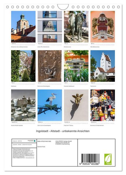 Produktbild: Ingolstadt - Altstadt - unbekannte Ansichten (Wandkalender 2026 DIN A4 hoch), CALVENDO Monatskalender