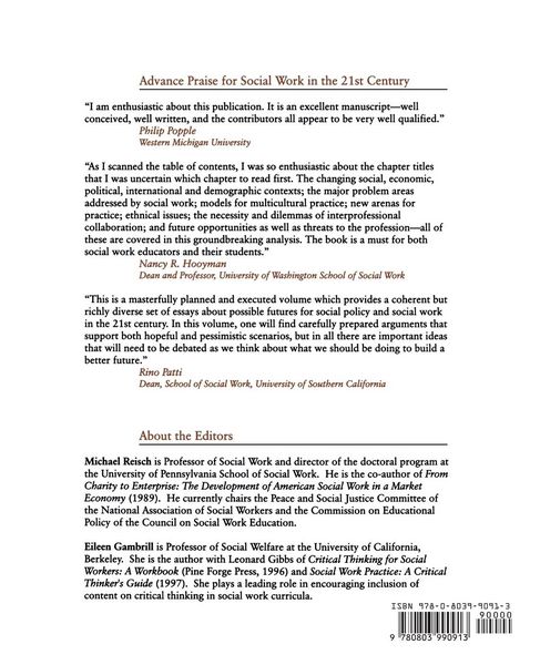 Produktbild: Social Work in the 21st Century