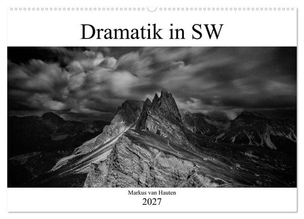 Produktbild: Dramatik in SW (Wandkalender 2027 DIN A2 quer), CALVENDO Monatskalender