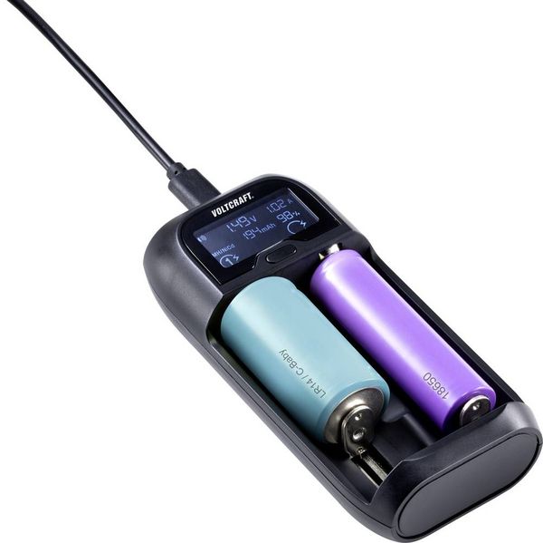 Produktbild: VOLTCRAFT CC-3 Rundzellen-Ladeger&auml;t NiMH, NiCd, LiIon, LiFePO Mini (AAAA), Micro (AAA), Mignon (AA), Baby (C), Sub-C, A, 10440, 14500, 14650, 16340,