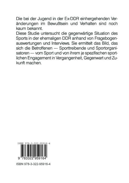 Produktbild: Jugend und Sport in den neuen Bundesl&auml;ndern