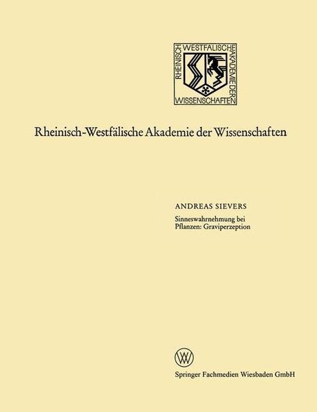 Produktbild: Sinneswahrnehmung bei Pflanzen: Graviperzeption