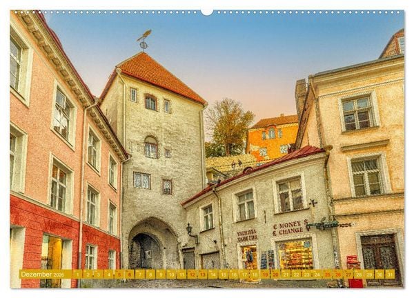 Produktbild: T&uuml;ren-Tore-Tallinn, Stadt mit m&auml;rchenhafter Atmosph&auml;re und Charme (hochwertiger Premium Wandkalender 2026 DIN A2 quer), Kunstdruck in Hochglanz