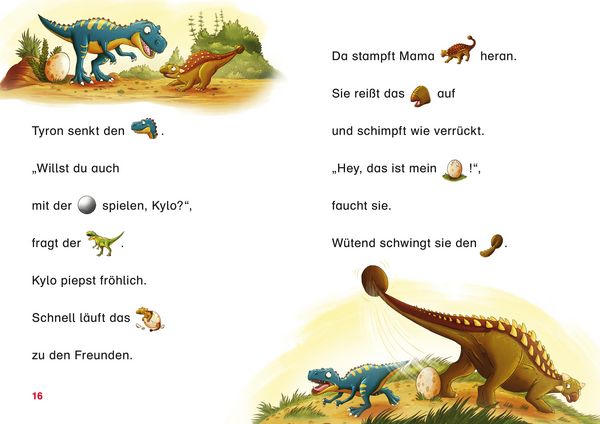 Produktbild: Duden Leseprofi &ndash; Mit Bildern lesen lernen: Zwei Dinos wollen nach Hause, Erstes Lesen