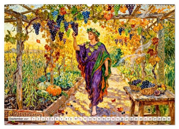 Produktbild: G&ouml;tter des Gartens - Zeus und die Kr&auml;fte der Natur (hochwertiger Premium Wandkalender 2027 DIN A2 quer), Kunstdruck in Hochglanz