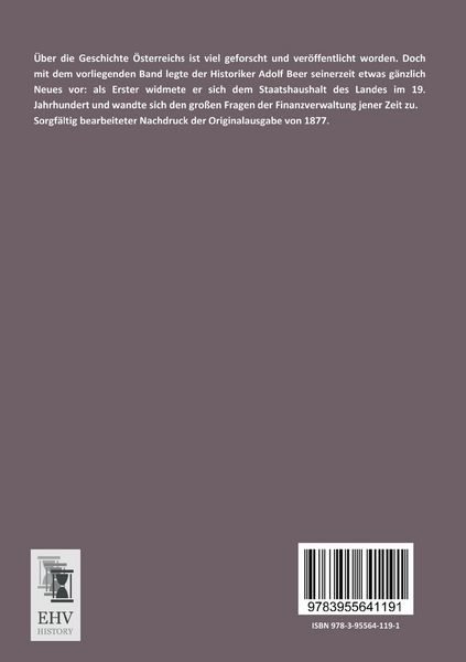 Produktbild: Die Finanzen &Ouml;sterreichs im XIX. Jahrhundert