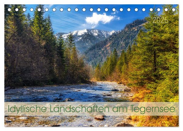 Produktbild: Idyllische Landschaften am Tegernsee (Tischkalender 2026 DIN A5 quer), CALVENDO Monatskalender