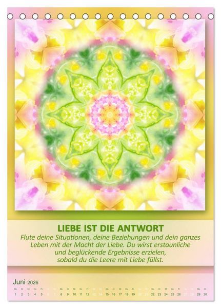 Produktbild: Light Energy Mandalas - Kalender - Vol. 2 (Tischkalender 2026 DIN A5 hoch), CALVENDO Monatskalender