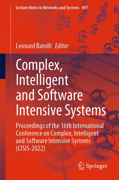 Produktbild: Complex, Intelligent and Software Intensive Systems