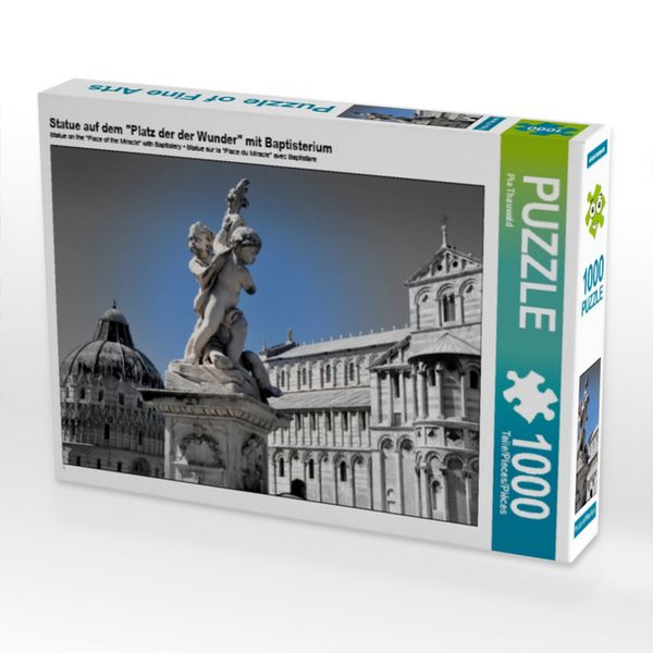 Statue auf dem 'Platz der der Wunder' mit Baptisterium (Puzzle)