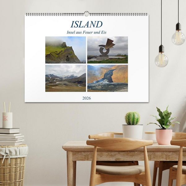 Produktbild: ISLAND, Insel aus Feuer und Eis (Wandkalender 2026 DIN A2 quer), CALVENDO Monatskalender