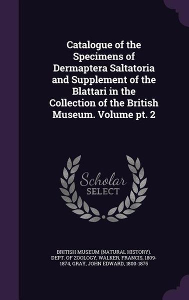 Produktbild: Catalogue of the Specimens of Dermaptera Saltatoria and Supplement of the Blattari in the Collection of the British Museum. Volume pt. 2