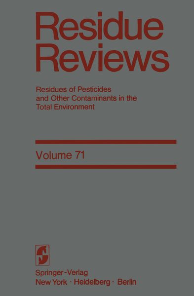 Produktbild: Residue Reviews