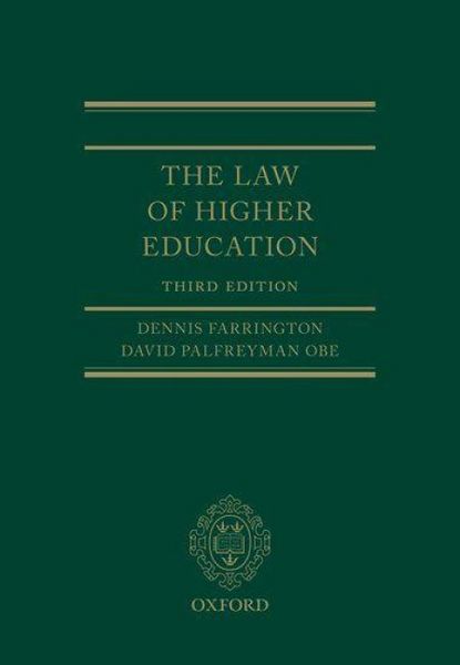 Produktbild: The Law of Higher Education 3e