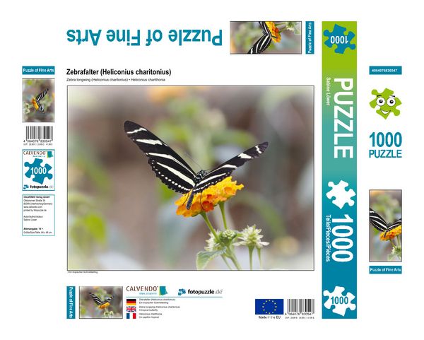 Produktbild: CALVENDO Puzzle Zebrafalter (Heliconius charitonius) 1000 Teile Lege-Gr&ouml;&szlig;e 640 x 480 cm Foto-Puzzle Bild von Sabine L&ouml;wer