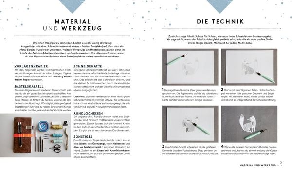 Produktbild: Set: Christmas Papercut &ndash; Die Vorlagenmappe mit Anleitung und 20 weihnachtlichen Papierschnitt-Motiven zum Sofort-Loslegen