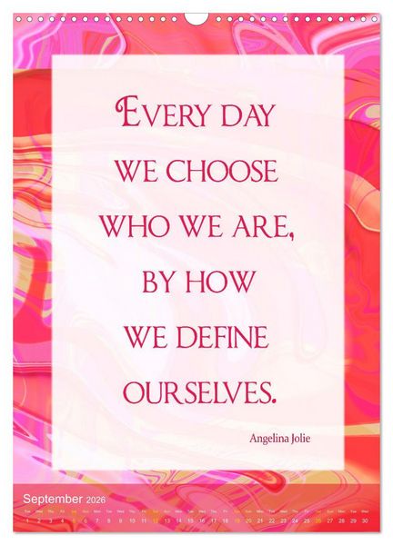 Produktbild: Inspiring sayings (Wall Calendar 2026 DIN A3 portrait), CALVENDO 12 Month Wall Calendar