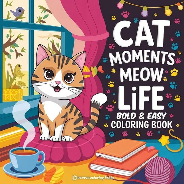Produktbild: Bold & Easy Cat Moments Meow Life Coloring Book