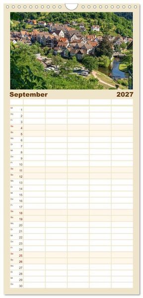Produktbild: Familienplaner 2027 - Schwarzwald - Ferienregion Kinzigtal mit 5 Spalten (Wandkalender, 21 x 45 cm) CALVENDO