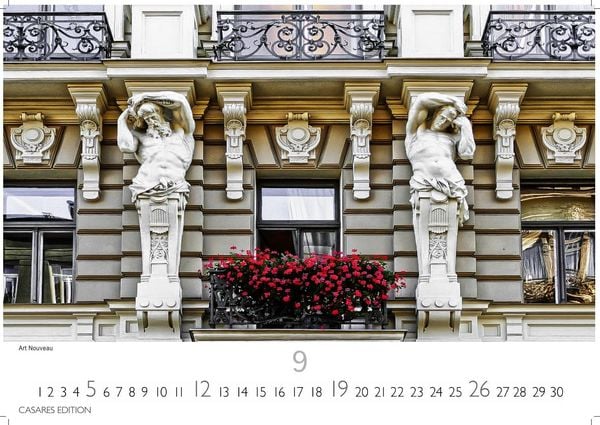 Produktbild: Jugendstil Kalender 2027 &ndash; Wandkalender | Fotokalender Kunst 35x50cm Gro&szlig;format - Stilvolle k&uuml;nstlerische Motiven im Jugendstil f&uuml;r das ganze Jahr.
