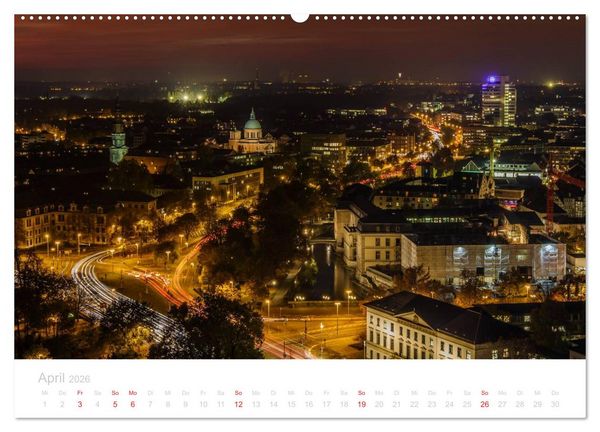 Produktbild: Hannover bei Nacht (Wandkalender 2026 DIN A2 quer), CALVENDO Monatskalender
