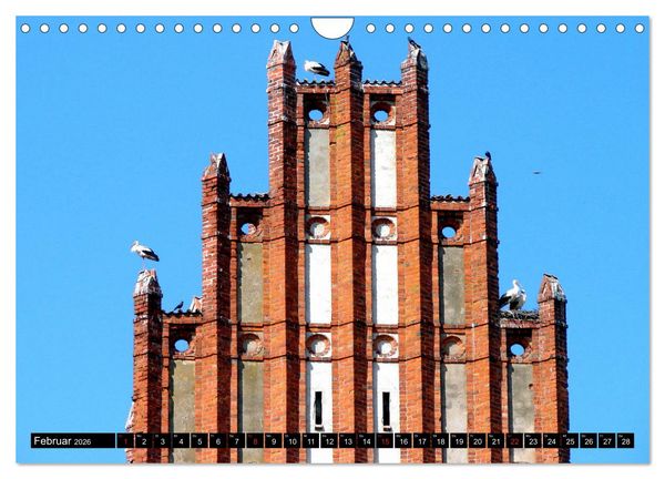 Produktbild: Im Paradies der St&ouml;rche - Dorfkirchen als Storchkirchen in Ostpreu&szlig;en (Wandkalender 2026 DIN A4 quer), CALVENDO Monatskalender