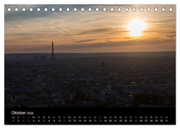 Produktbild: Eiffel Tower &ndash; Tour Eiffel &ndash; Eiffelturm &ndash; Paris 2026 (Tischkalender 2026 DIN A5 quer), CALVENDO Monatskalender