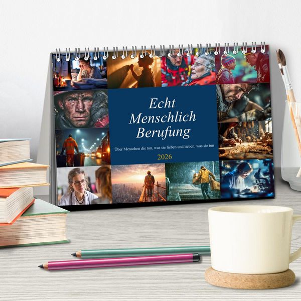 Produktbild: Echt Menschlich Berufung (Tischkalender 2026 DIN A5 quer), CALVENDO Monatskalender