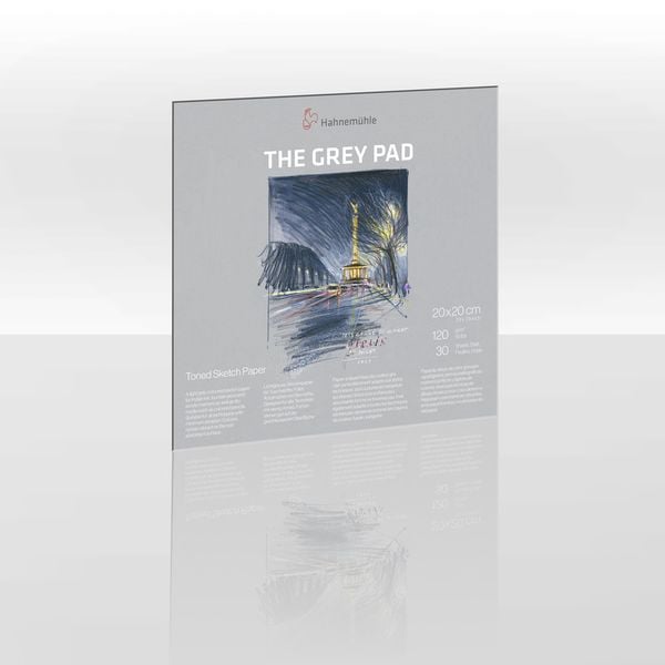 Produktbild: Hahnem&uuml;hle Papier The Grey Pad, 20 x 20 cm, 120 g/m&sup2;
