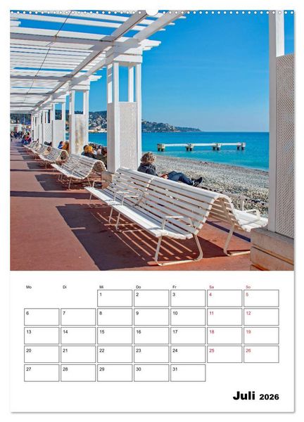 Produktbild: C&ocirc;te d&rsquo;Azur - Reiseziel am Mittelmeer (hochwertiger Premium Wandkalender 2026 DIN A2 hoch), Kunstdruck in Hochglanz