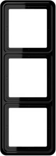 Produktbild: Jung 3fach Rahmen Abdeckung Schwarz CD583SW 1 St.