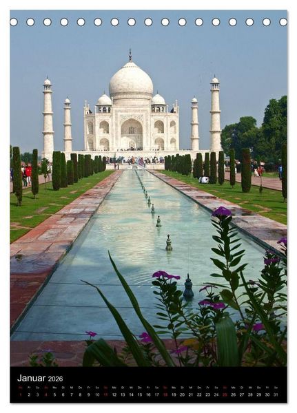 Produktbild: Taj Mahal - Monument der Liebe (Tischkalender 2026 DIN A5 hoch), CALVENDO Monatskalender