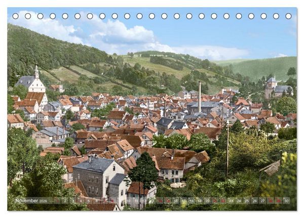 Produktbild: Th&uuml;ringen um das Jahr 1900 &ndash; Fotos neu restauriert und detailcoloriert. (Tischkalender 2026 DIN A5 quer), CALVENDO Monatskalender